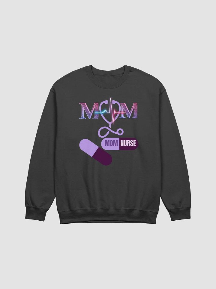 Nurse Mom Heartbeat Crewneck Sweatshirt product image (10)