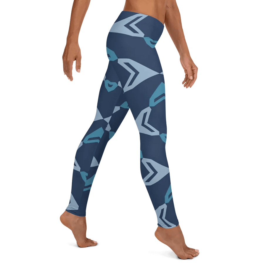 Symmetric Blue Geometric Allure Leggings product image (11)