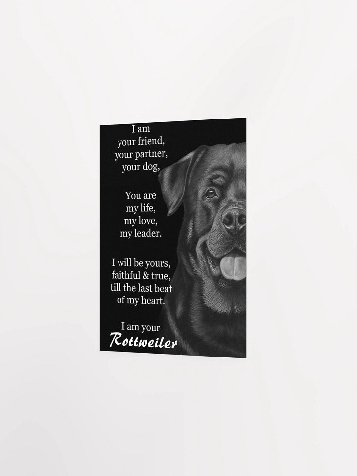 Faithful Rottweiler Love Poster product image (3)