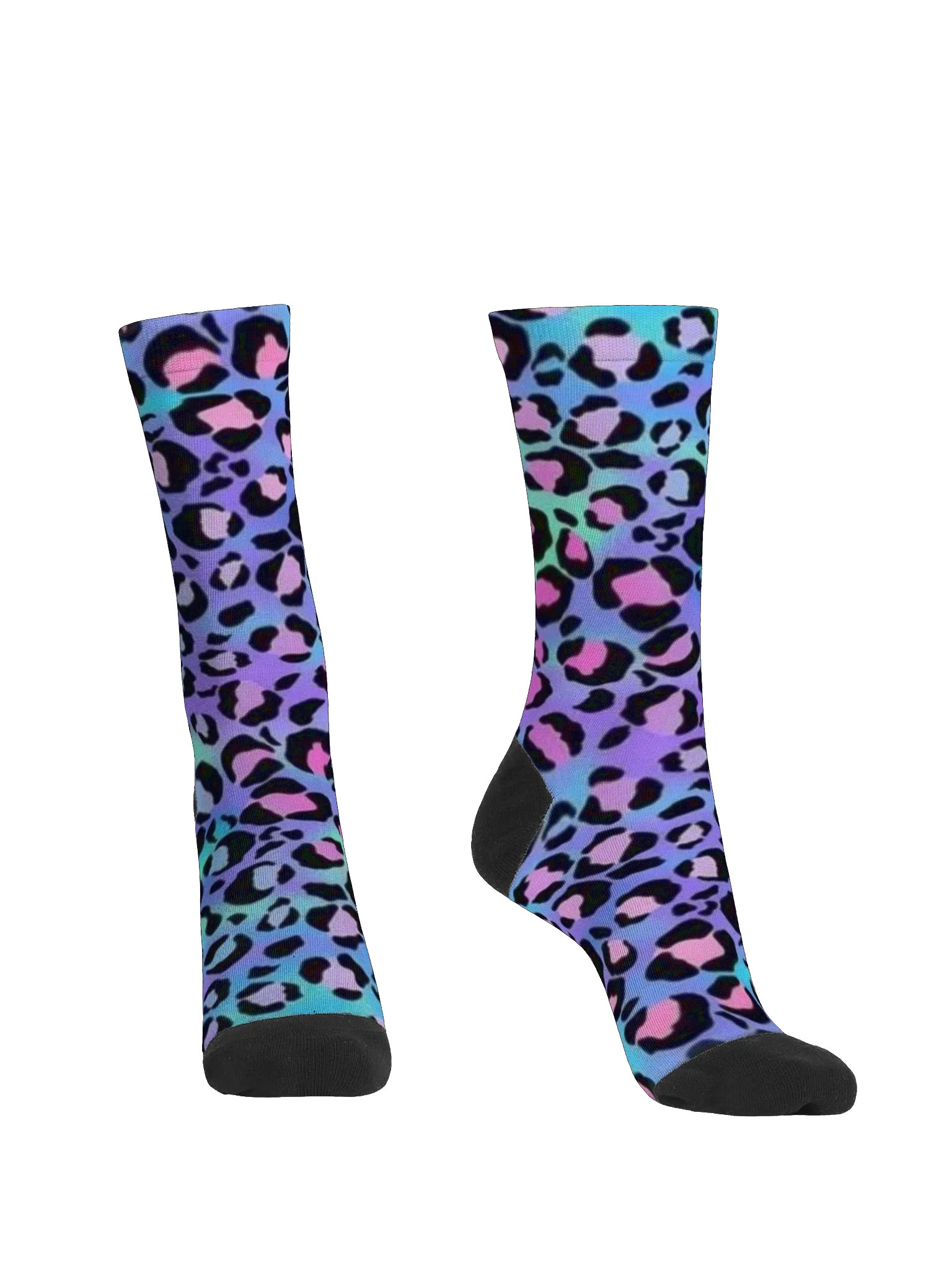 Leopard Neon Crew Socks product image (2)