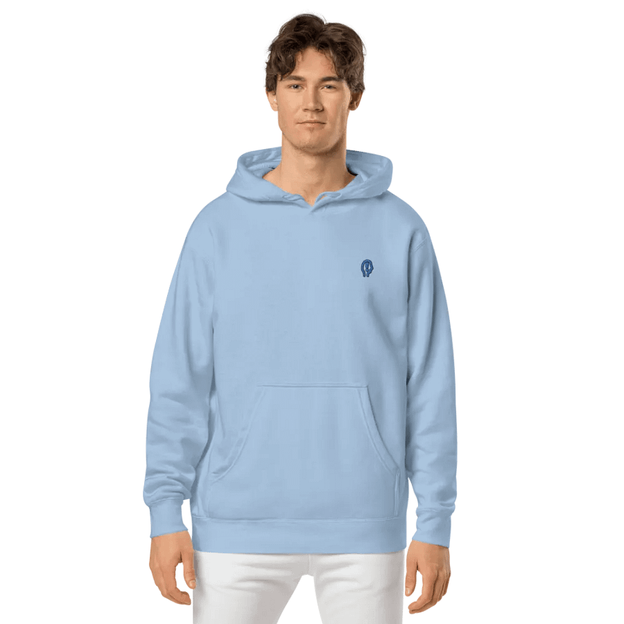 EXCLAIMING MENTALLY (sm. electric design) embroidered pigment hoodie product image (3)