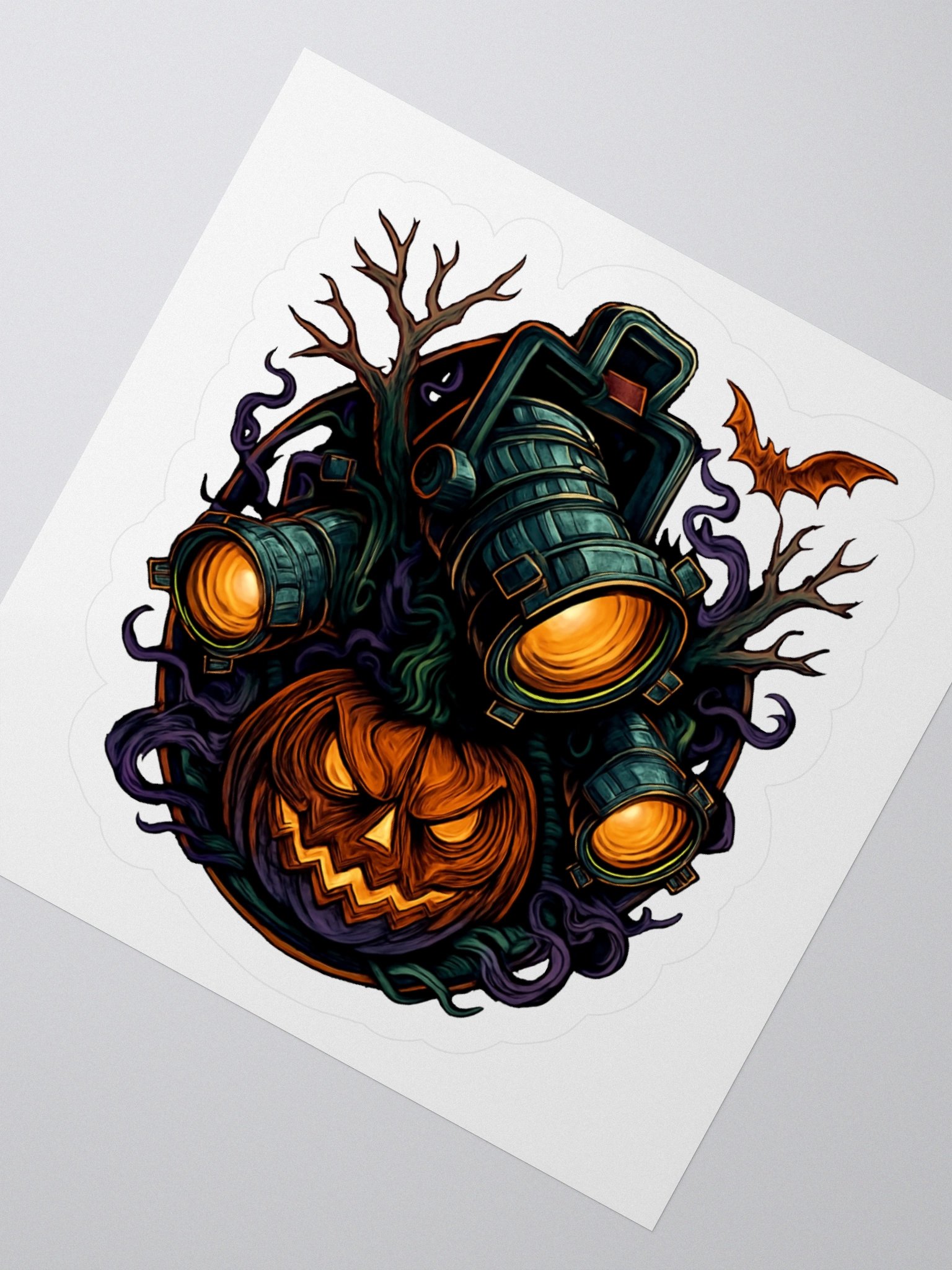 Theatrically Jerry: Halloween Series "Menacing Jack-O'-Lantern" Stage Lights Stickers product image (5)