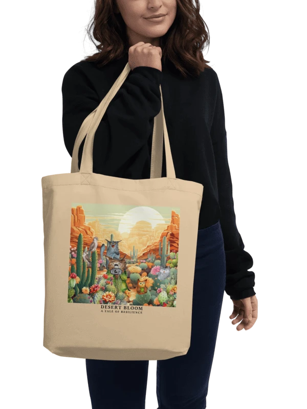 Desert Bloom: A Tale of Resilience Eco Tote Bag (Small) product image (6)