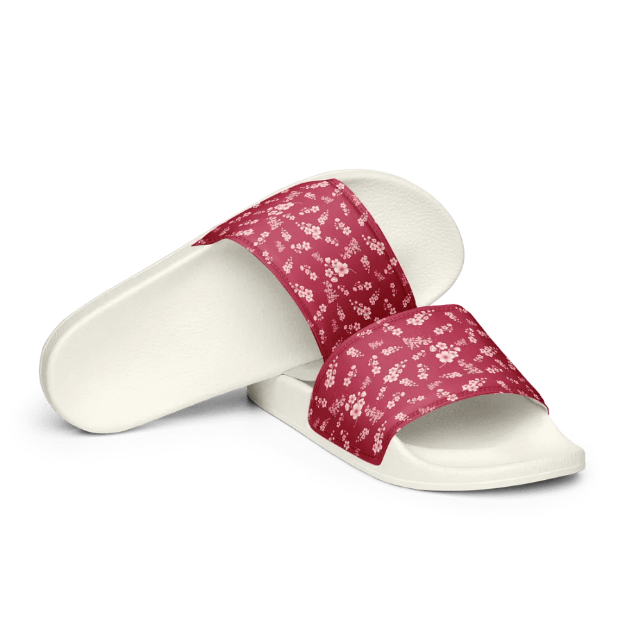 Cherry Blossoms on Magenta Floral Women's Slides product image (9)
