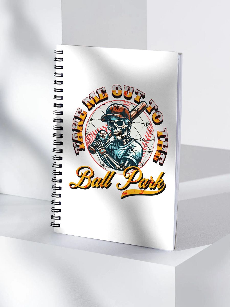 Take Me Out To The Ball Park Baseball Skeleton Spiral Notebook product image (1)