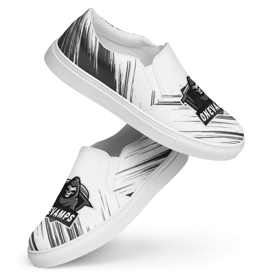 Men's Slip-On Canvas Shoes OneVamps Black and White product image (1)