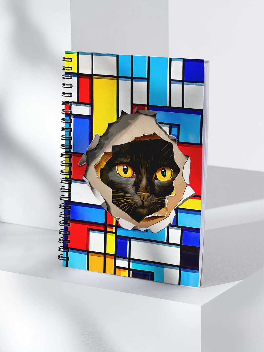 Overly Curious Black Cat Spiral Notebook product image (4)