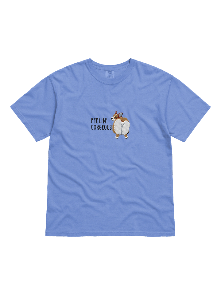 Feelin' Corgeous T-Shirt(Embroidered) of a Pembroke Welsh Corgi(Tan) product image (3)