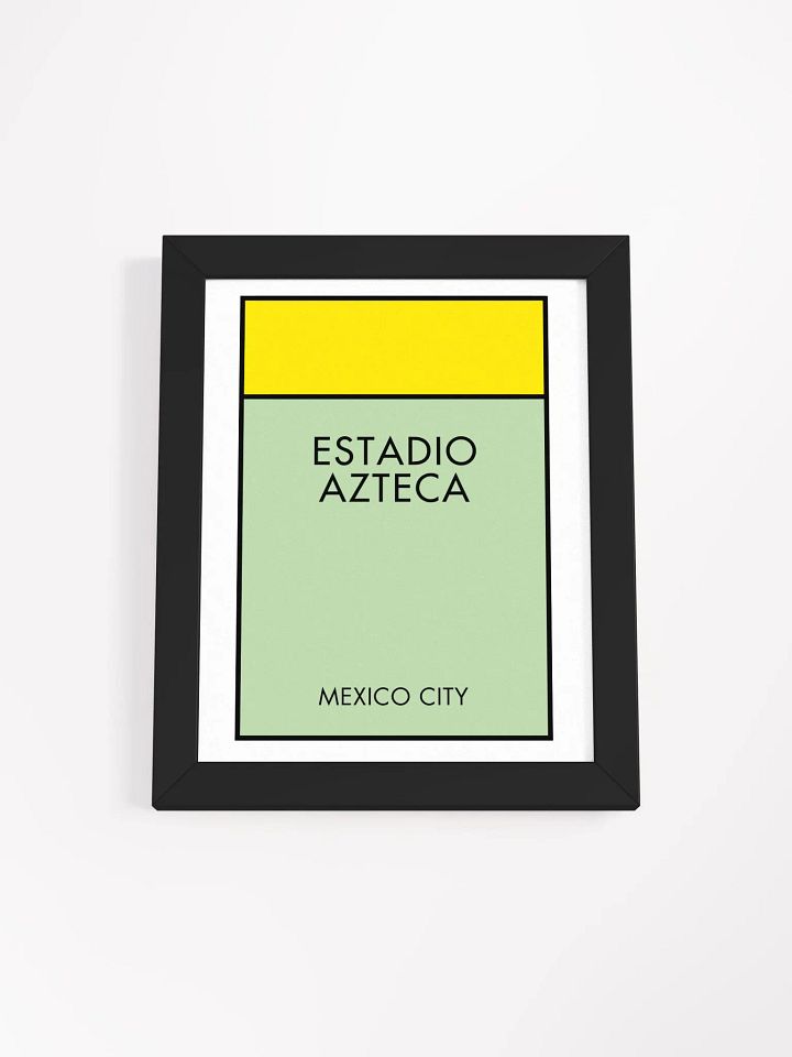 Estadio Azteca Stadium Mexico City Monopoly Title Art Framed Print product image (1)