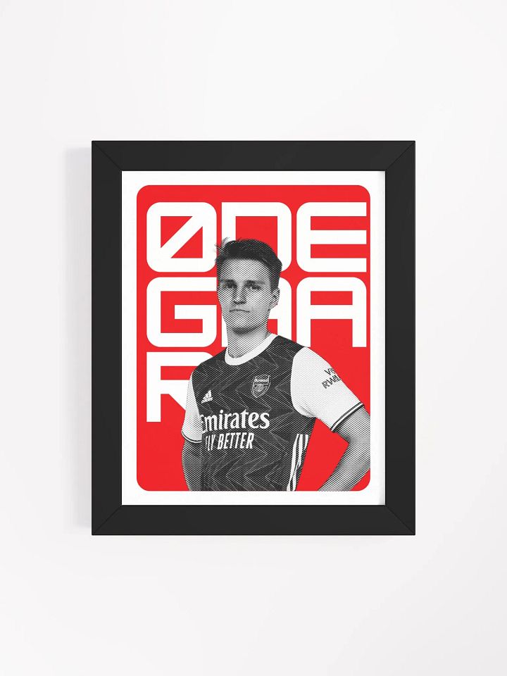 Martin Ødegaard BW Arsenal Name Art Framed Print product image (2)