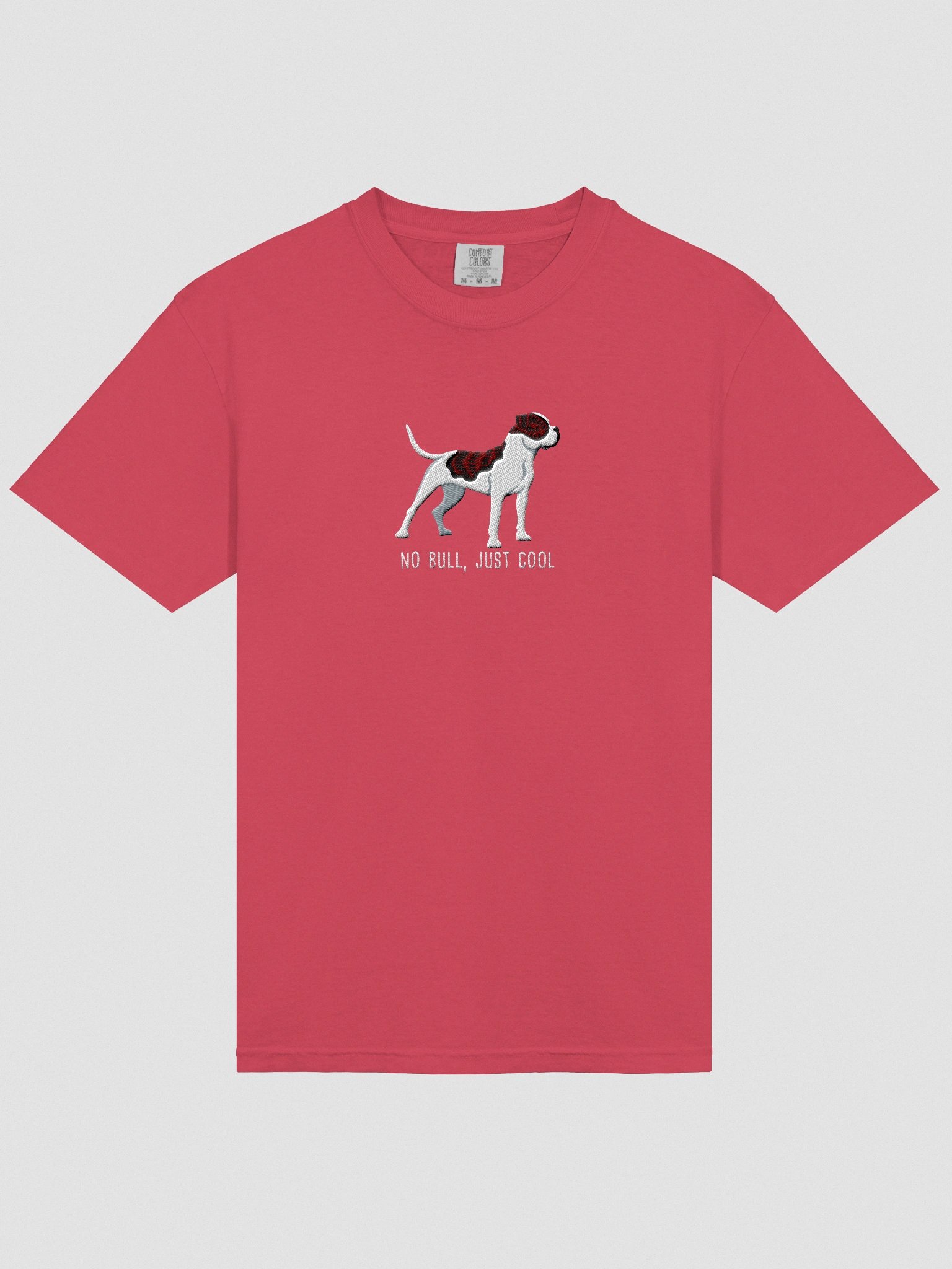 No Bull, Just Cool T-Shirt(Embroidered) of an American Bulldog(Brindle) product image (6)