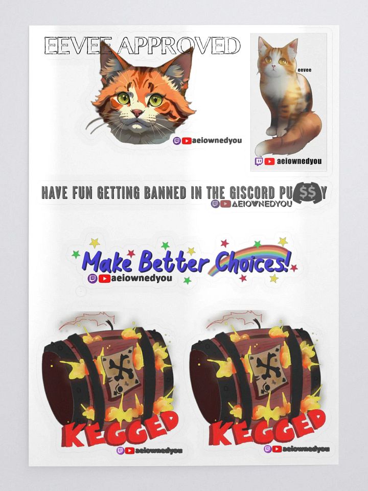aeiownedyou Sticker Sheet 1 product image (1)