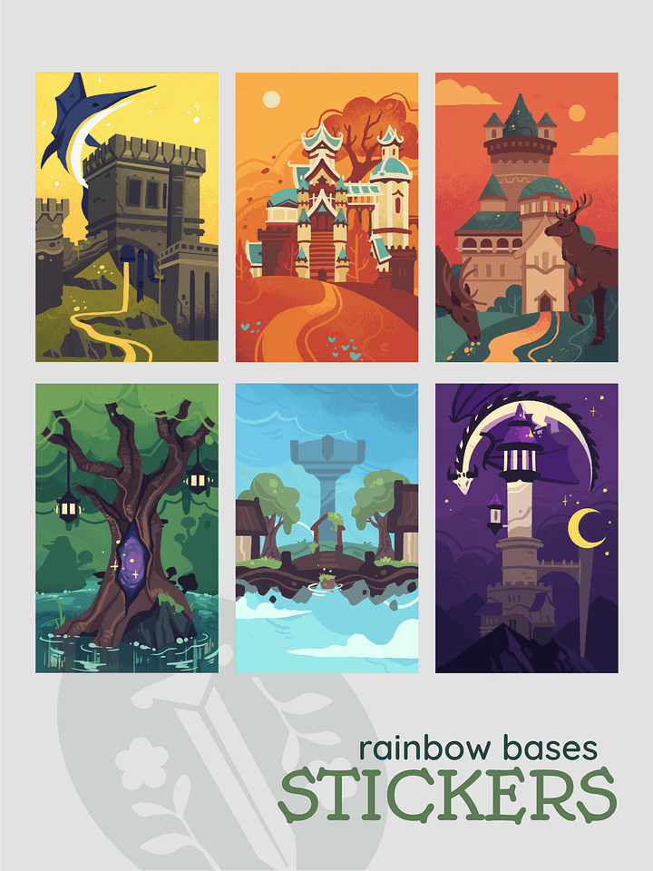 Rainbow Bases Stickers product image (1)