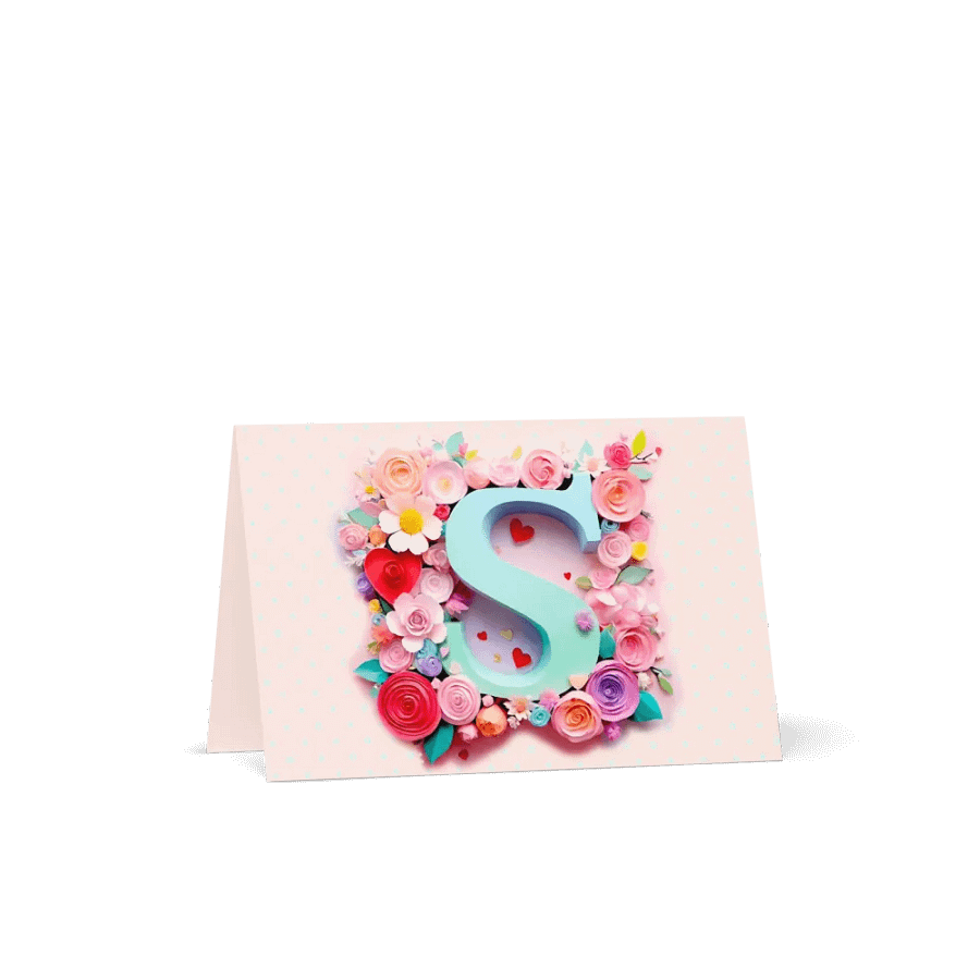 Valentine’s Monogram Letter S(4) Card product image (2)