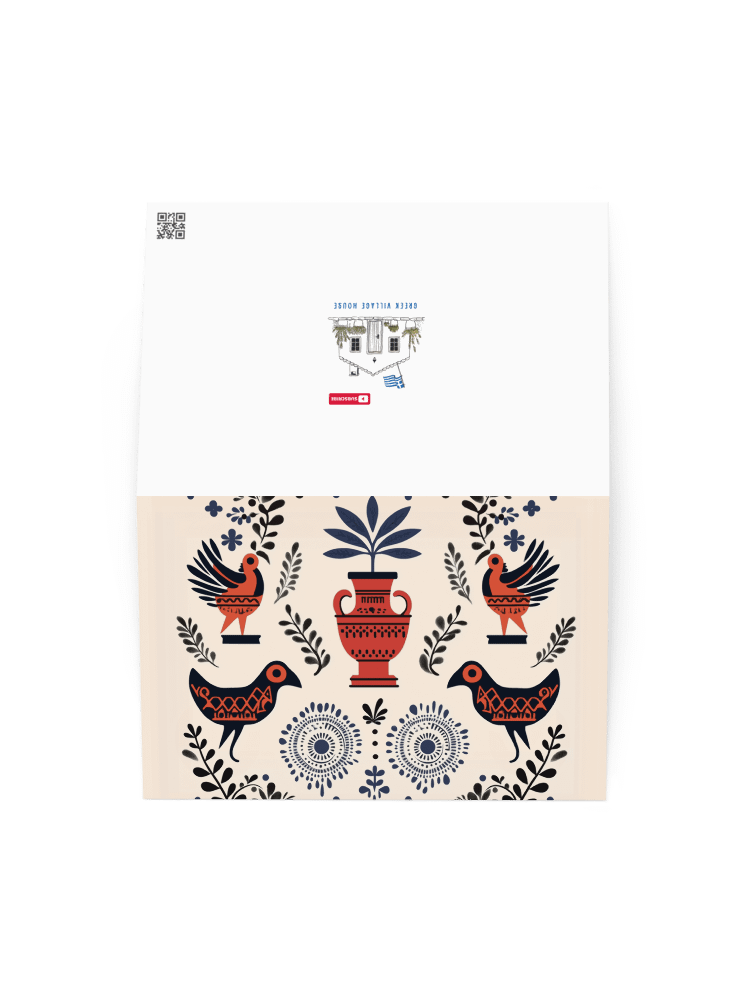Hellenic Folk Elegance: Greek Heritage Greeting Card product image (5)