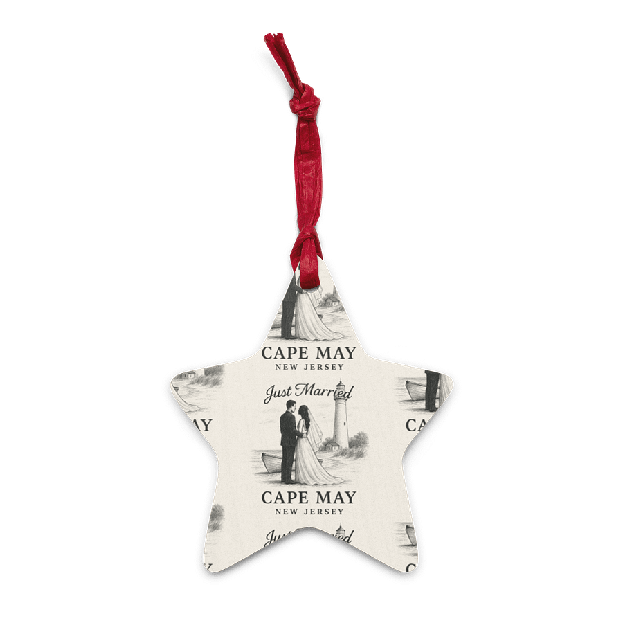 Cape May Just Married Ornament product image (4)
