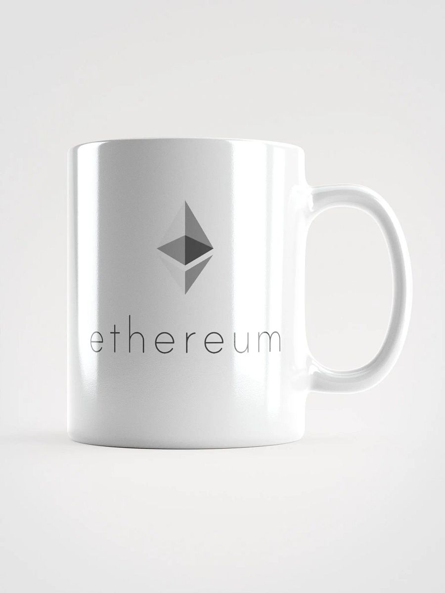 Ethereum Logo White Glossy Mug product image (6)