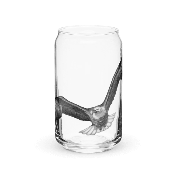 Eagle Drawing Glass Can Cup product image (2)