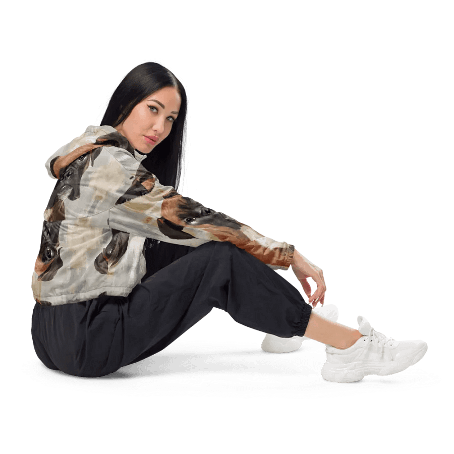Boxer Face Patterned Women's Windbreaker product image (4)