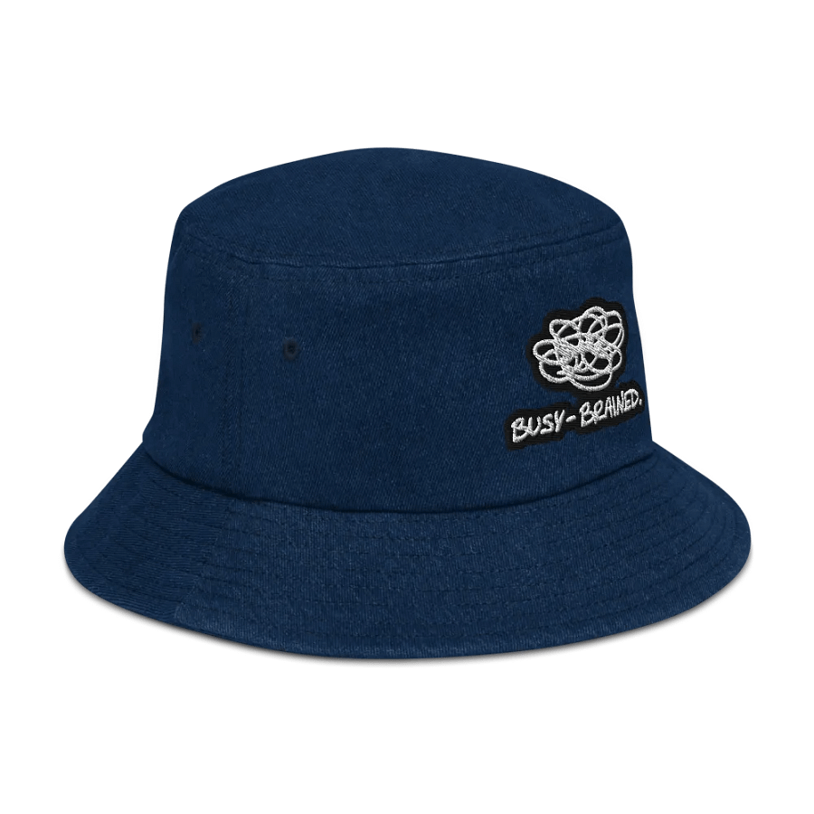 BUSY-BRAINED (bubble design 2) denim bucket hat product image (3)