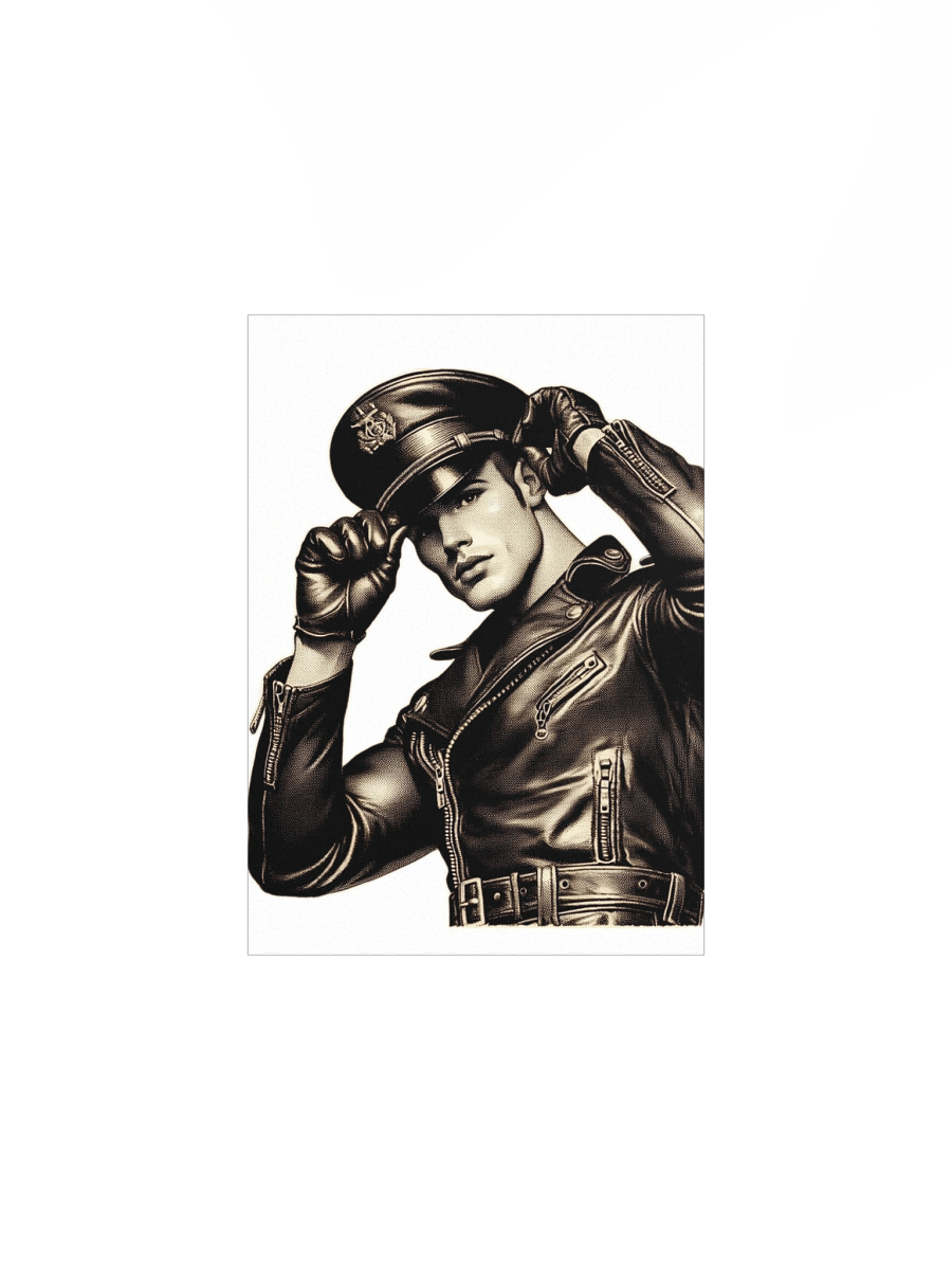 Gay Leather Wall Art Vintage Leather Daddy Berlin Nights Leder Pride Graphic Design Poster product image (1)