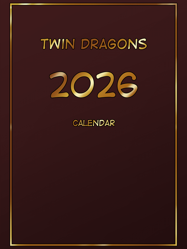 Twin Dragons 2026 DIGITAL calendar pack product image (1)
