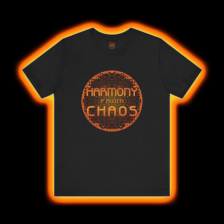 Cymatics - Harmony From Chaos Synthesizer T-Shirt (AMBER PRINT) product image (1)