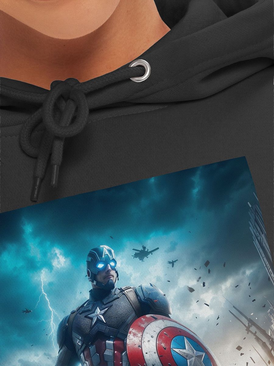 Captain America Premium Unisex Pullover Hoodie [Frontside Print] product image (4)
