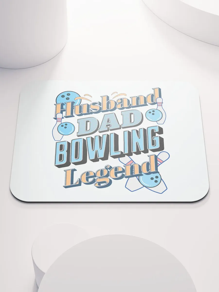 Husband Dad Bowling Legend Mouse Pad product image (1)