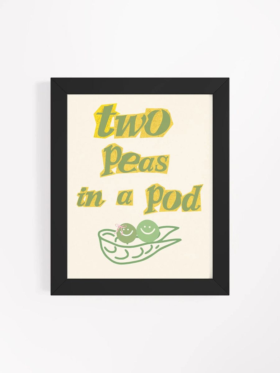 "Two Peas in a Pod" Retro Kitchen Wall Art Print | Cute Minimalist Food Poster | Modern Nursery Decor product image (50)