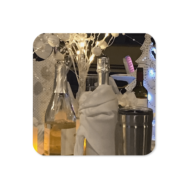 Festive Glossed Cork Coaster Set product image (1)