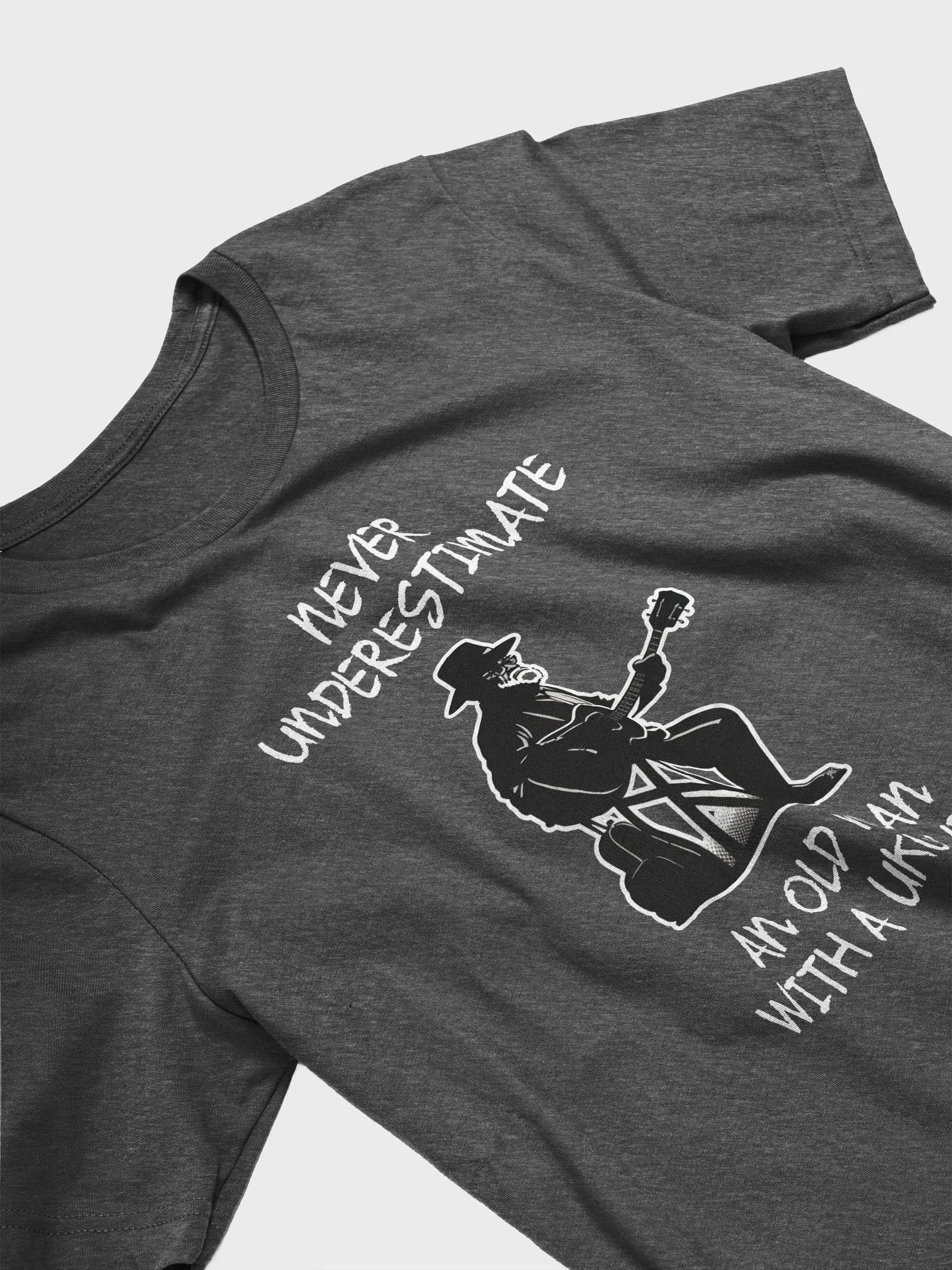 Never Underestimate An Old Man With An Ukulele - Unisex T-shirt Bella Canvas 3001 product image (14)