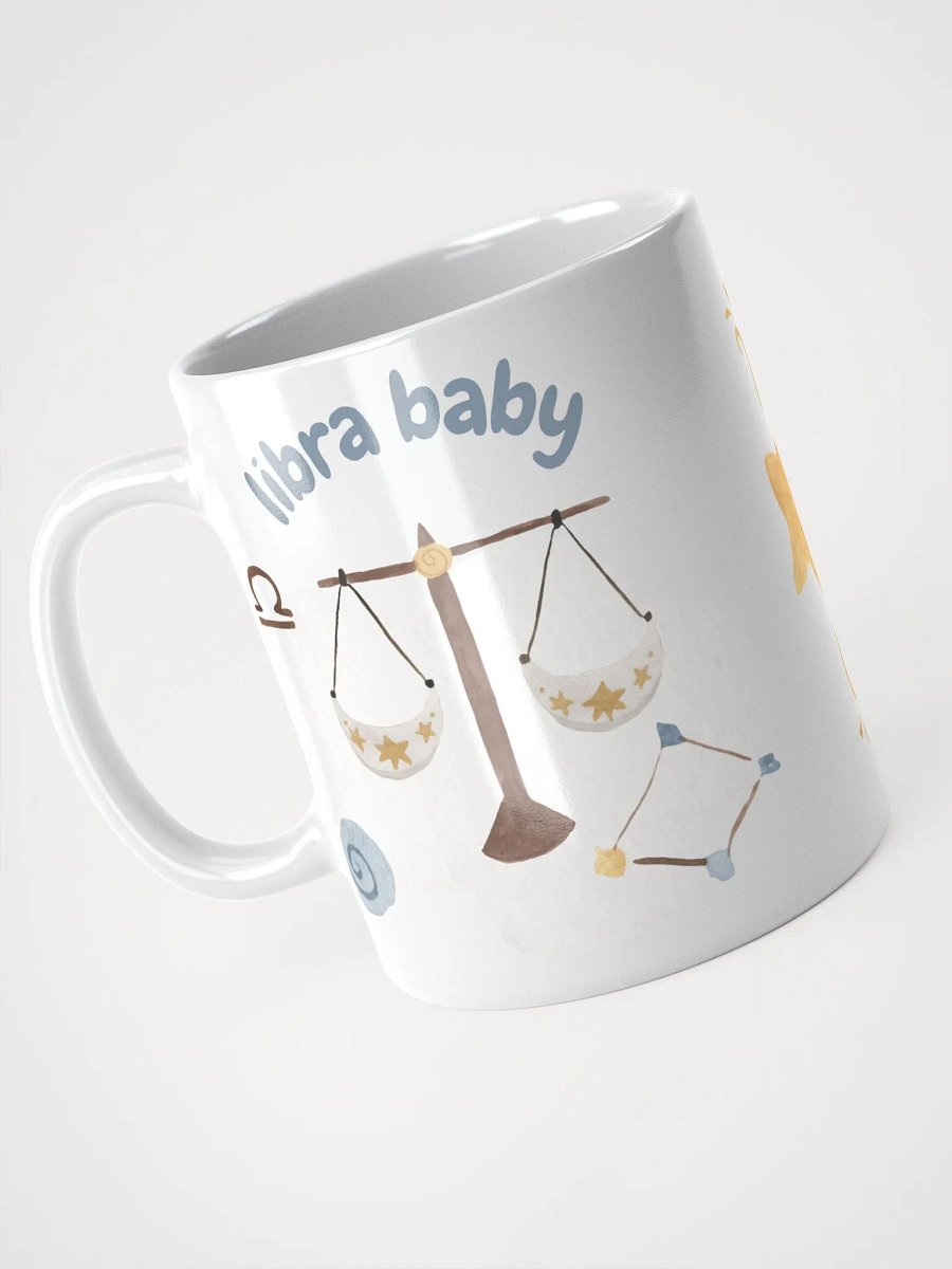 Libra Baby September 23 – October 23 WHITE GLOSSY MUG Baby Gift, New Baby Gift, Fun Astrology Gift product image (4)