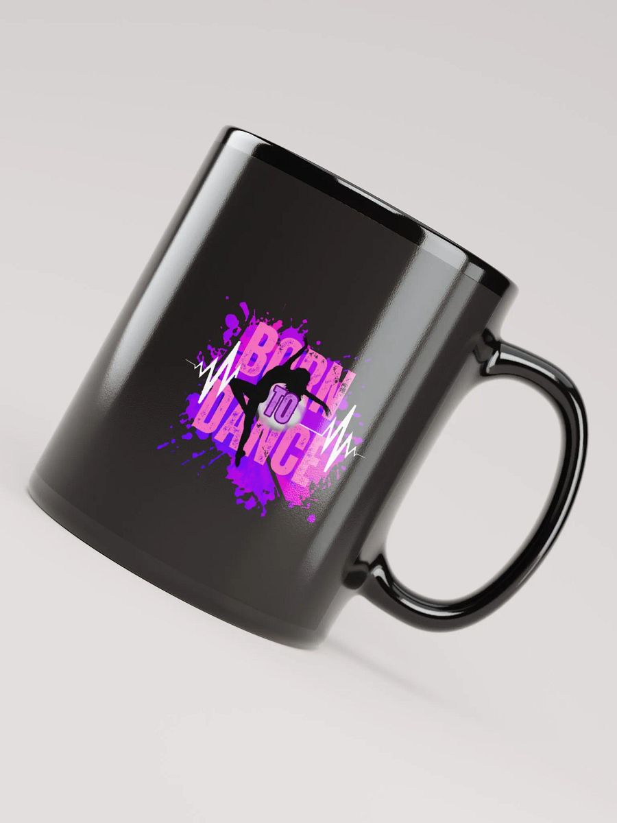 Born to Dance Her Silhouette + Rainbow Create Greatness Glossy Black Mug product image (4)
