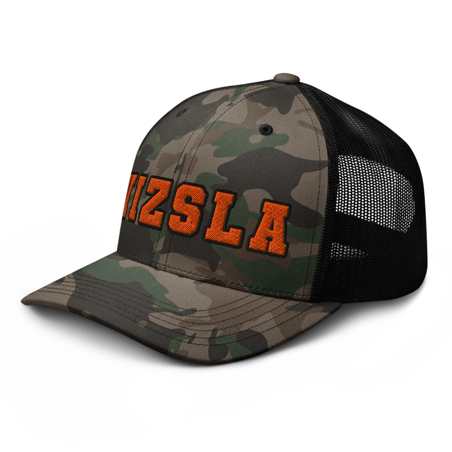 VIZSLA - Orange Embroidered Camouflage Trucker Hat product image (6)