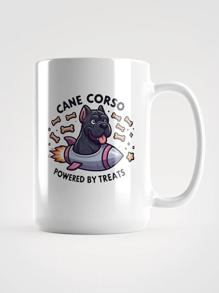 Cane Corso Powered by Treats Mug – Fun Dog Lover Gift product image (1)