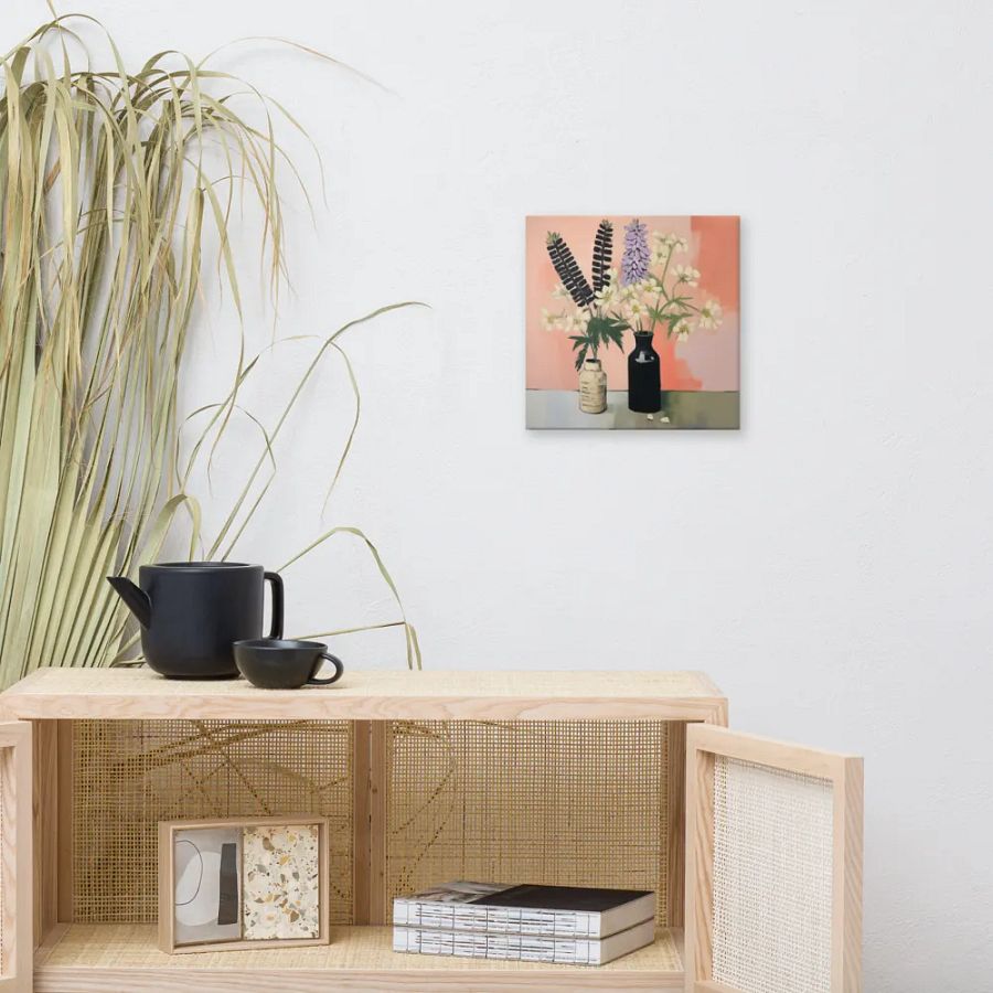 Art2401-62 Vase Flowers Still Life - Canvas Print - sm product image (6)