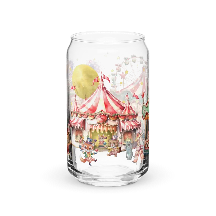 Midnight Circus Glass Can | 16oz – Whimsical & Elegant Drinkware product image (1)