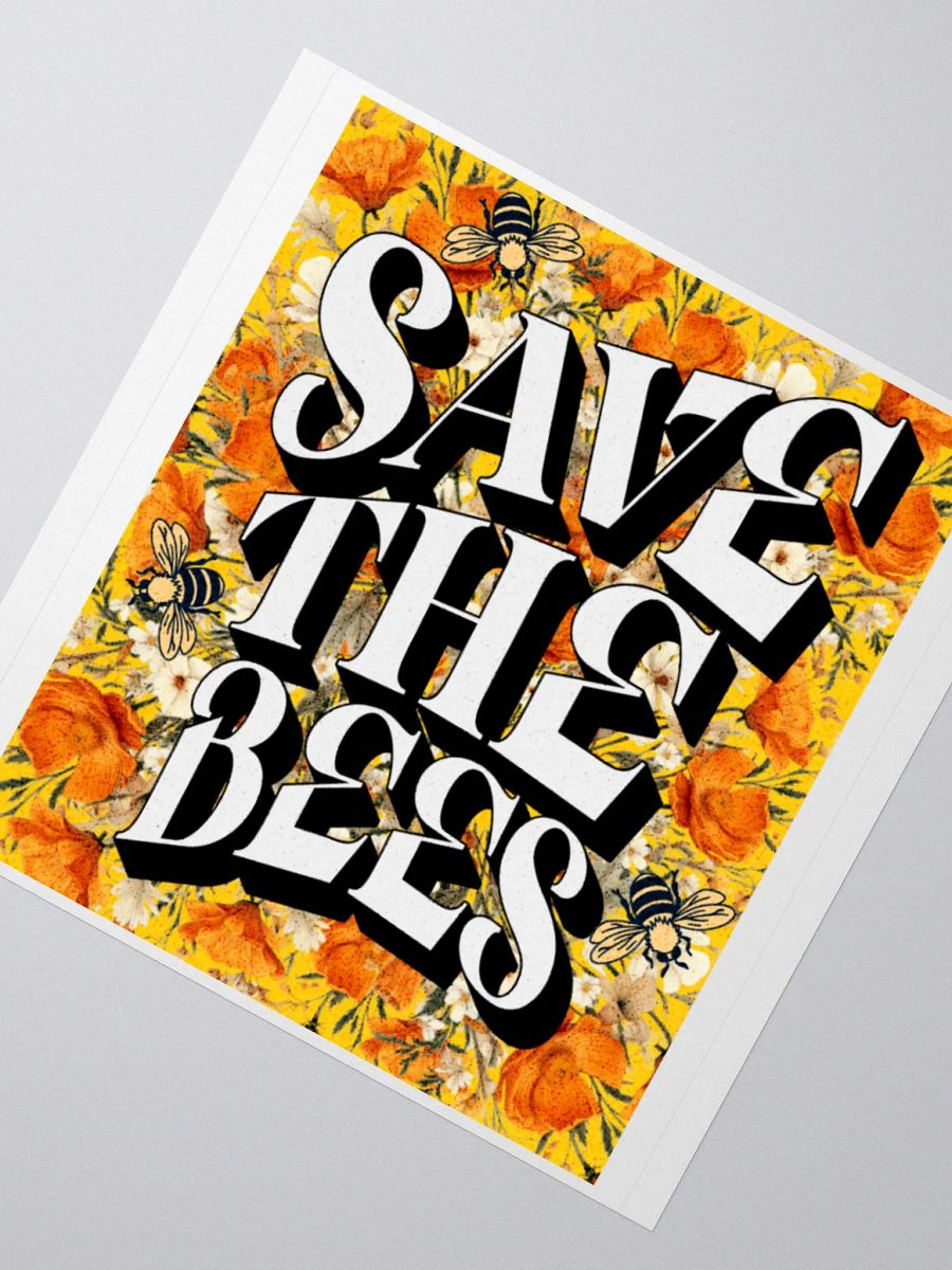 Save the Bees Vibrant Stickers product image (4)