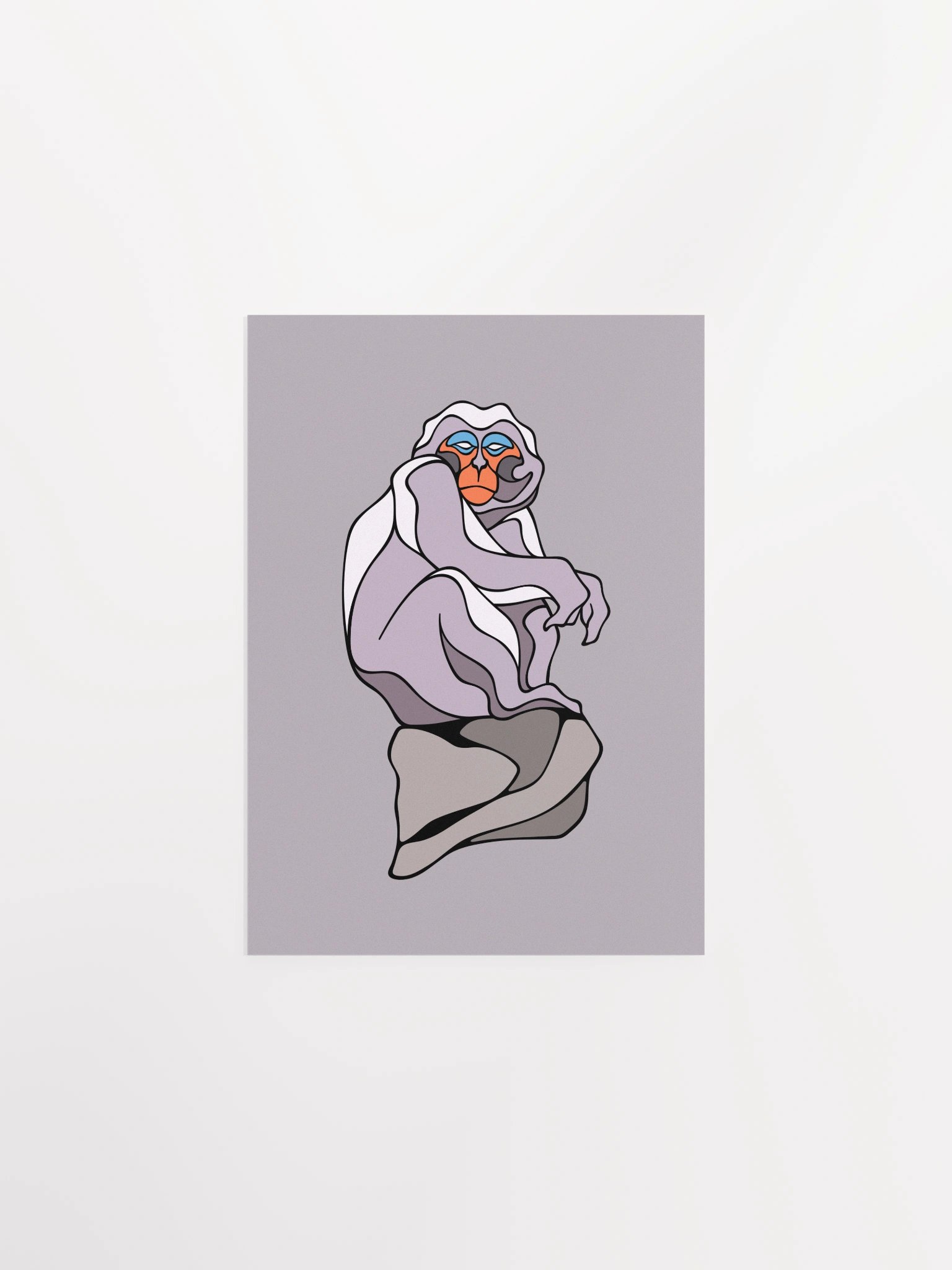 Haughty Macaque - Rectangle Matte Paper Poster product image (1)