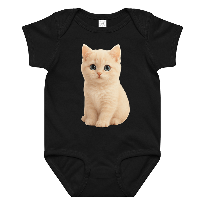 Cute Cat Bodysuit/ Romper Black product image (1)