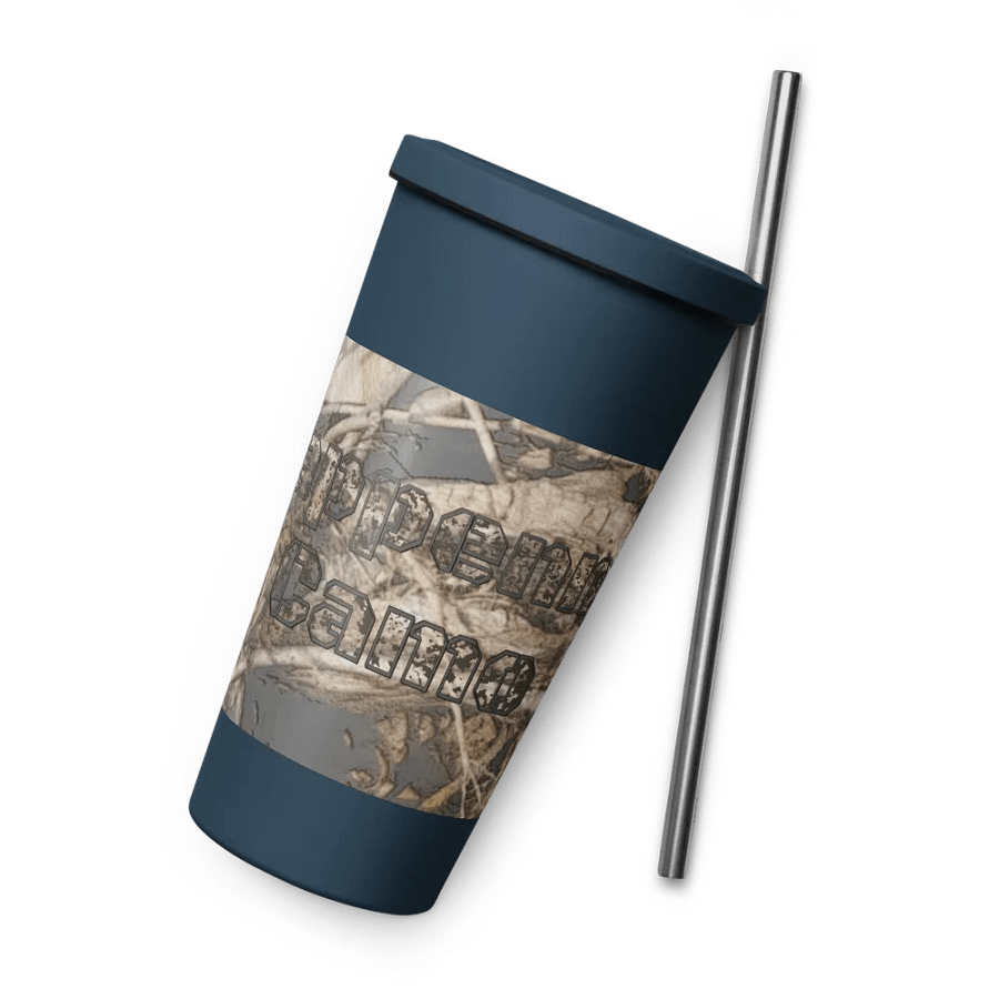 Insulated Tumbler with a Straw - Dead Split - It Happennnns Camo product image (6)