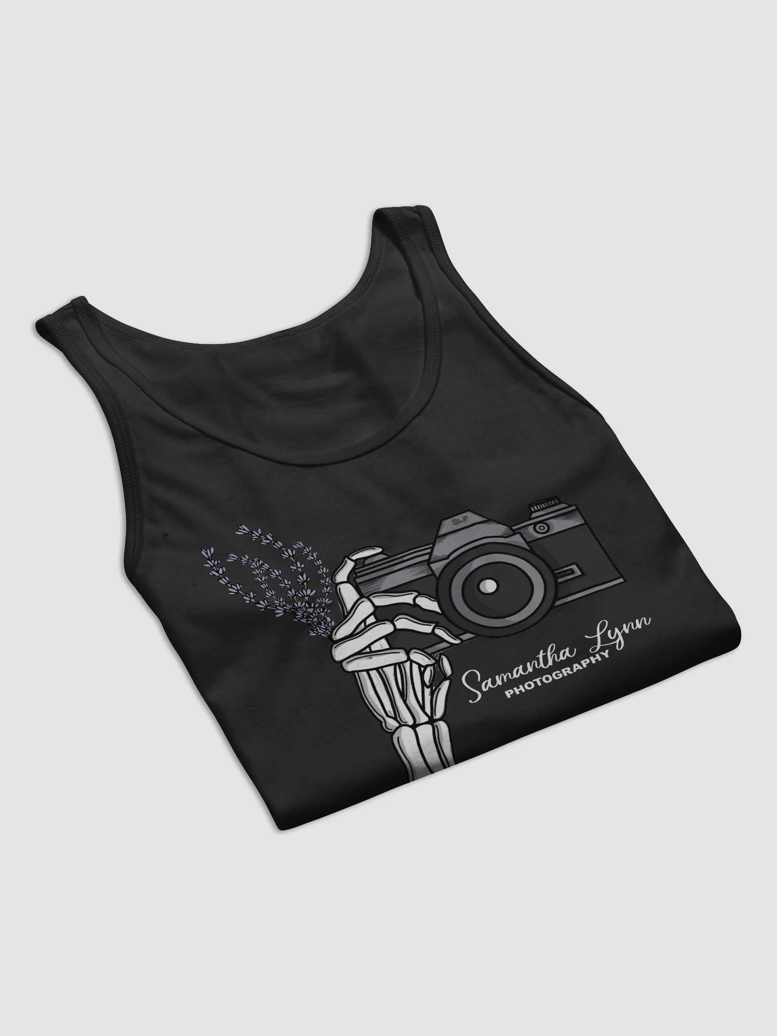 Samantha Lynn Photography - Skeleton Hand with Lavender - White Text - Tank Top product image (8)