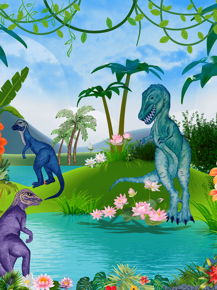 Dino Swim Time Kids T-Shirt product image (2)