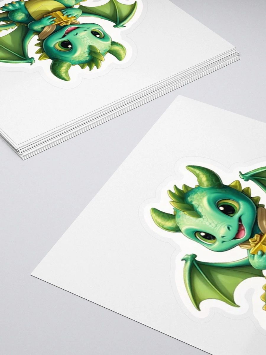 Cute Baby Green Dragon V.1 Sticker product image (4)