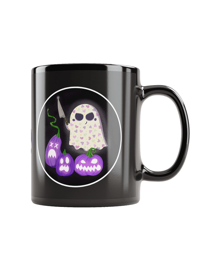 Little Ghost Pumpkin Carver - Black Ceramic Mug product image (1)