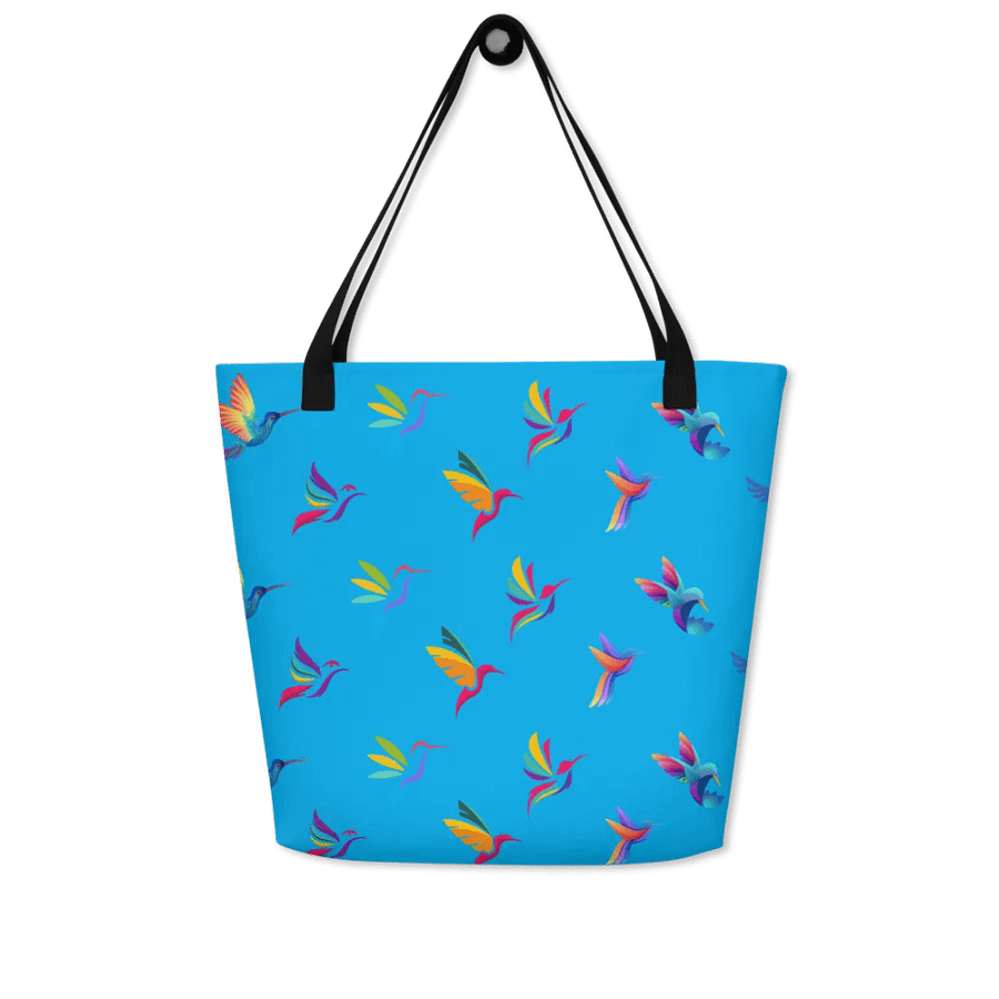 Vibrant hummingbird All-Over Tote Bag for moms dads birdlovers product image (5)