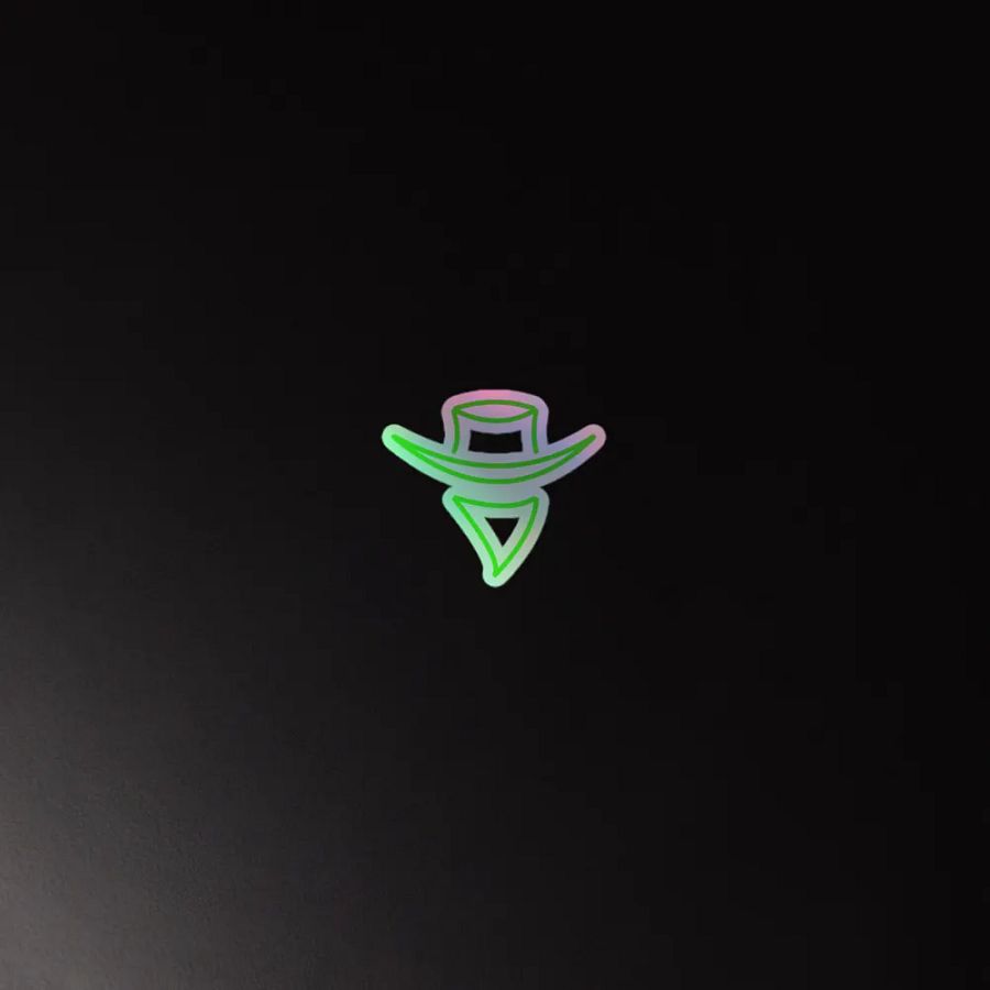 holographic logo sticker product image (4)