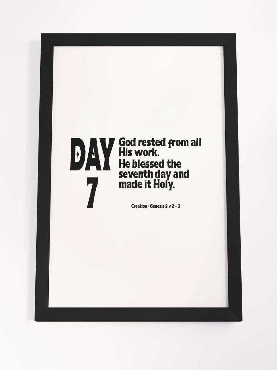 CREATION: DAY 7 Christian, Jesus, faith, God, Bible, Christianity, Jesus Christ, religion, Bible Verse, Love product image (8)