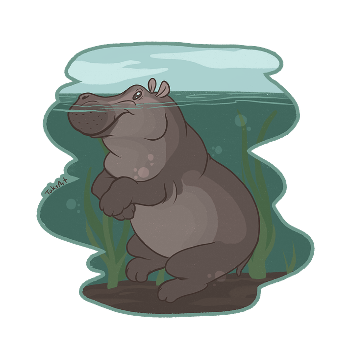 Hippo Float - Sticker product image (1)